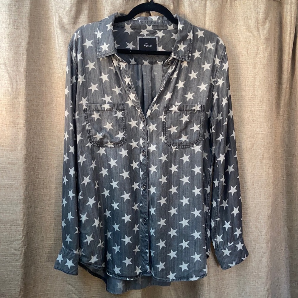Rails 100% Lyocell (Tencel) star print button down